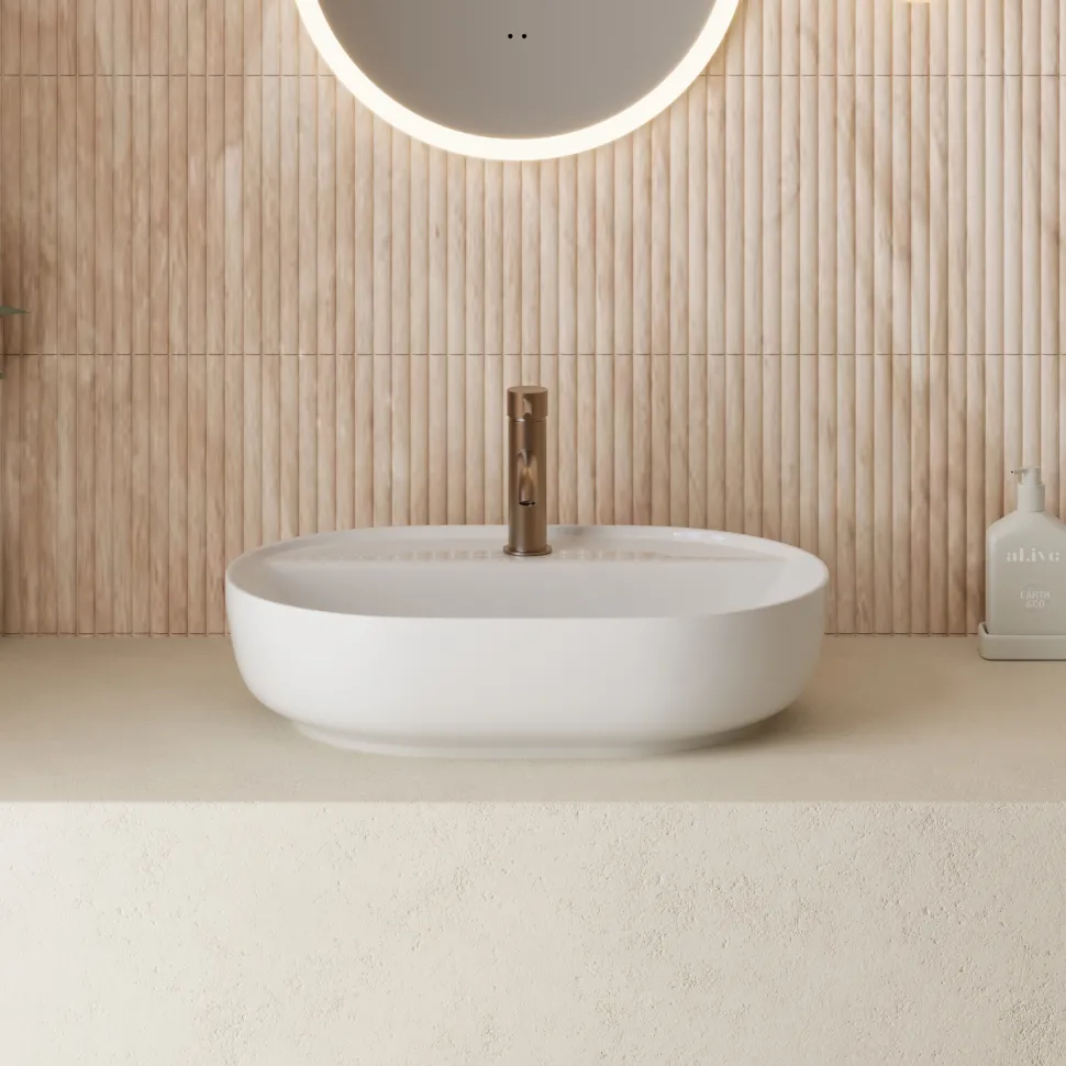 Poppy Oval Countertop Basin 1 Tap Hole - 610 x 415mm