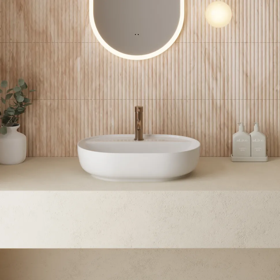 Poppy Oval Countertop Basin 1 Tap Hole - 610 x 415mm