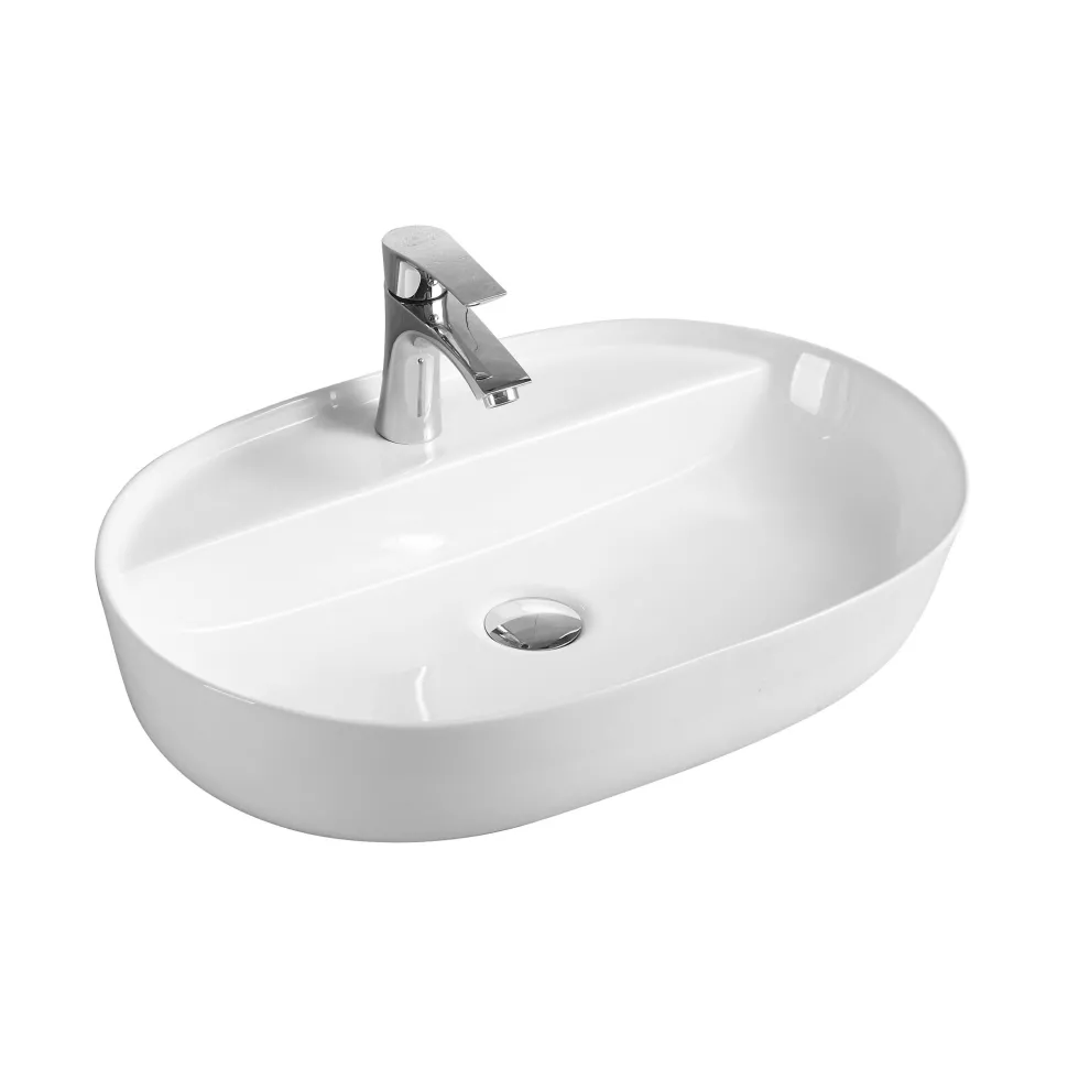 Poppy Oval Countertop Basin 1 Tap Hole - 610 x 415mm