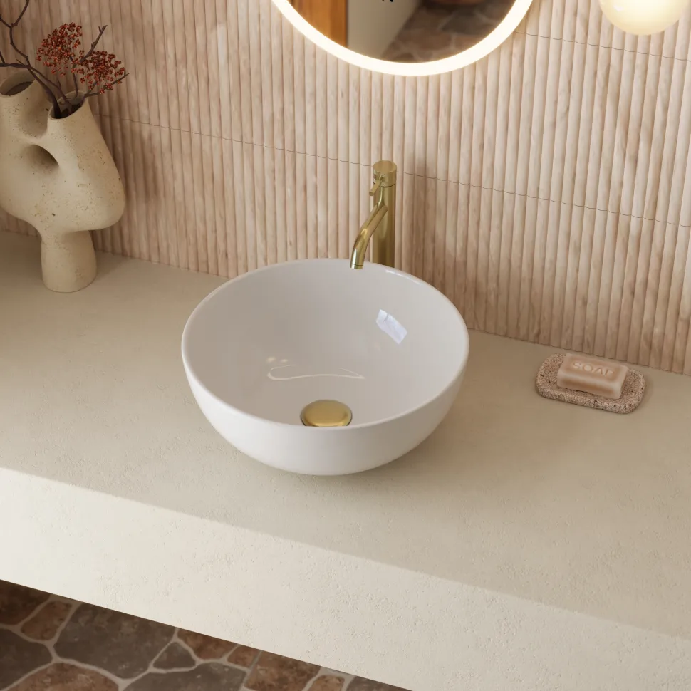 Poppy Round Countertop Basin - 355mm