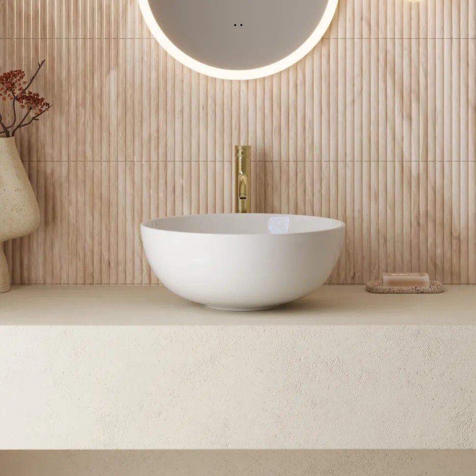 Poppy Round Countertop Basin - 355mm