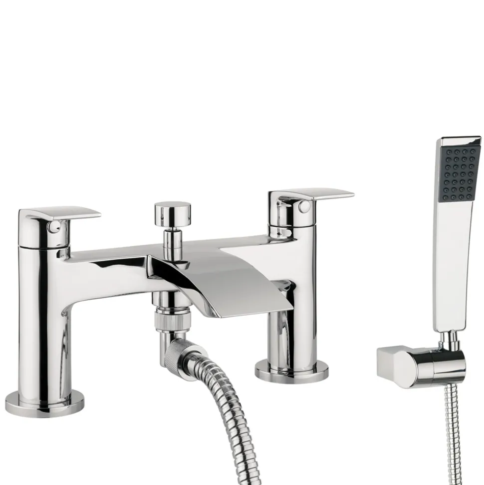 Proflow Tiera Basin Mixer with Clicker Waste & Bath Shower Mixer Value Pack