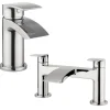 Proflow Tiera Basin Mixer with Clicker Waste & Bath Filler Value Pack