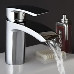 Proflow Tiera Waterfall Basin Mixer with Clicker Waste