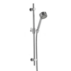 Pura Contemporary Slide Rail Kit with Multi Function ABS Handset & Rose