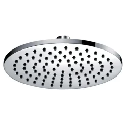 Pura Deluxe 250mm Round Brass Shower Head with Swivel Joint