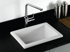 RAK Gourmet Laboratory White Ceramic Single Bowl Sink - 460mm x 365mm