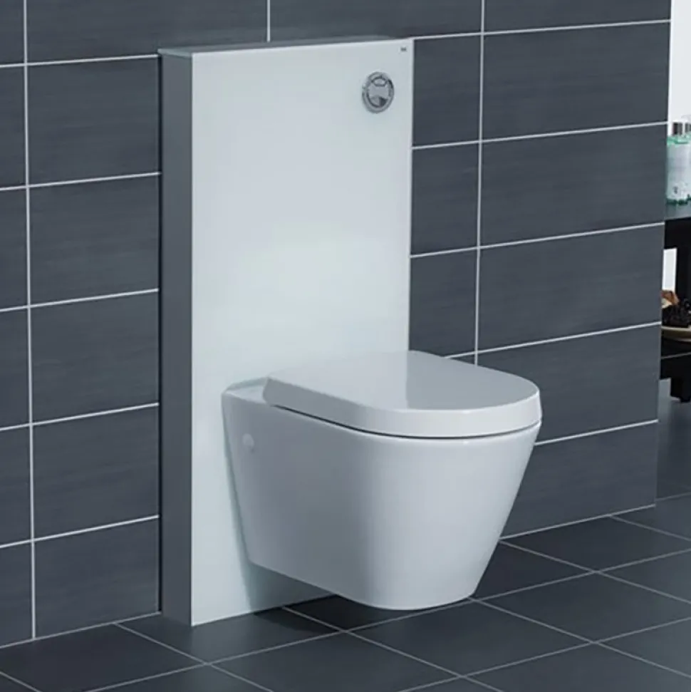 RAK Obelisk Glass Cabinet Cistern Frame for Wall Hung Toilets - Alpine White