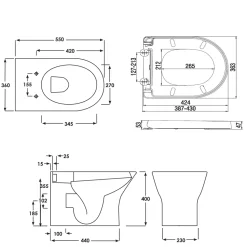 RAK Resort Back to Wall Rimless Toilet with Soft Close Seat