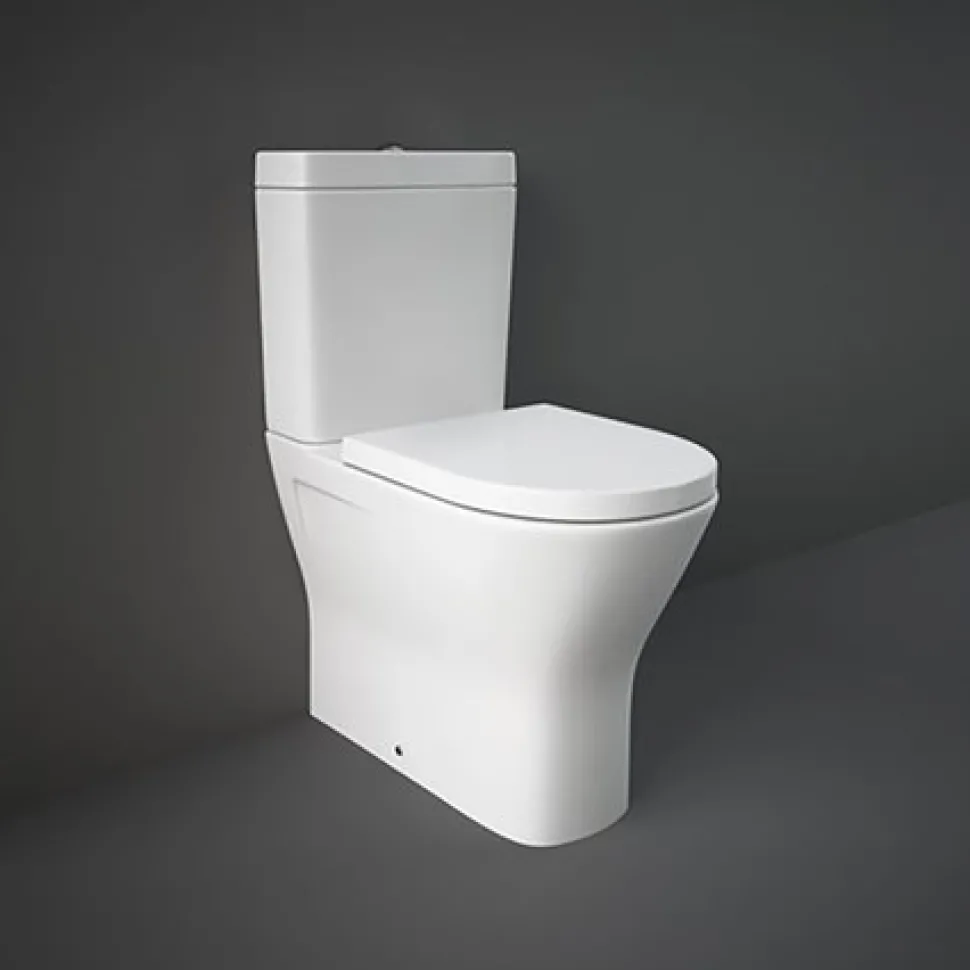 RAK Resort Maxi Comfort Height Rimless Full Back to Wall Toilet & Soft Close Seat