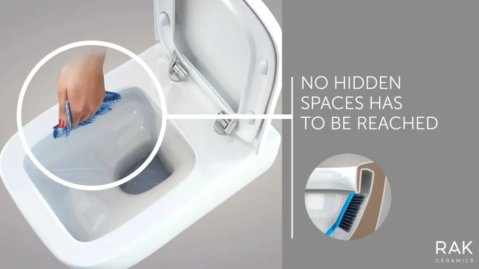 RAK Resort Maxi Comfort Height Rimless Full Back to Wall Toilet & Soft Close Seat