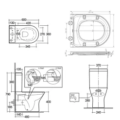 RAK Resort Mini Rimless Fully Back to Wall Toilet & Soft Close Seat
