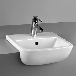 RAK Series 600 Ceramic Semi Recessed Basin 420mm - 2 Tap Hole