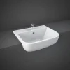 RAK Series 600 Ceramic Semi Recessed Basin 520mm - 1 Tap Hole