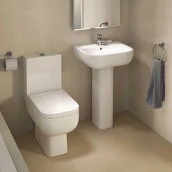 RAK Series 600 1 Tap Hole Basin with Full Pedestal 520mm