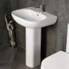 RAK Tonique 550mm 1 Tap Hole Basin with Full Pedestal