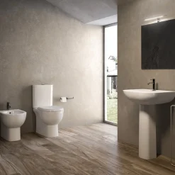 RAK Tonique 550mm 1 Tap Hole Basin with Full Pedestal