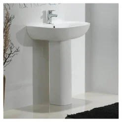 RAK Tonique 450mm 1 Tap Hole Basin with Full Pedestal