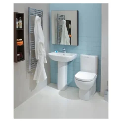 RAK Tonique 450mm 1 Tap Hole Basin with Full Pedestal