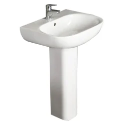RAK Tonique 450mm 1 Tap Hole Basin with Full Pedestal