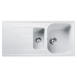 Rangemaster Amethyst Igneous Granite 1.5 Bowl Kitchen Sink with Reversible Drainer & Waste Kit - 1000 x 500mm