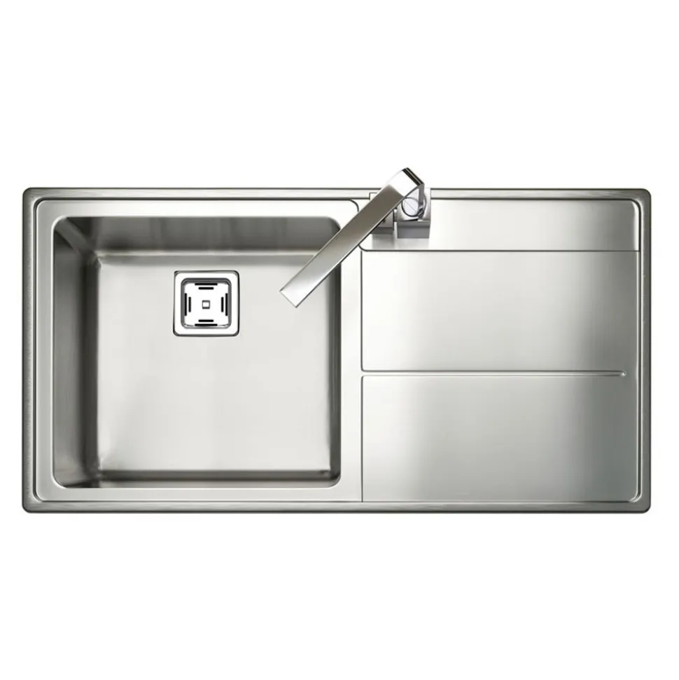 Rangemaster Arlington 1 Bowl Stainless Steel Sink & Waste Kit - 985 x 508mm