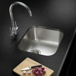 Rangemaster Atlantic Classic Single Bowl Undermount Stainless Steel Sink & Vellamo Revolve Monobloc Mixer Tap