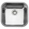 Rangemaster Atlantic Classic Single Bowl Brushed Stainless Steel Undermount Sink & Waste Kit - 490 x 460mm