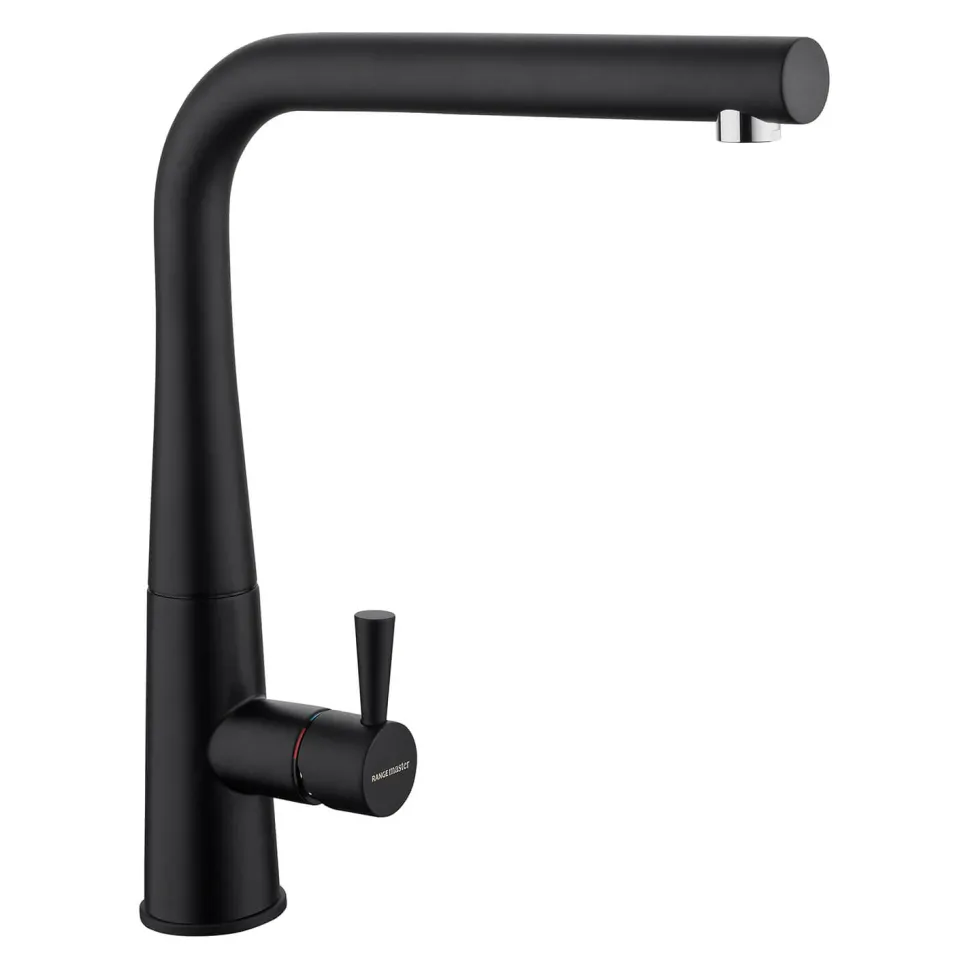 Rangemaster Conical Single Lever Mono Kitchen Mixer Tap - Matt Black