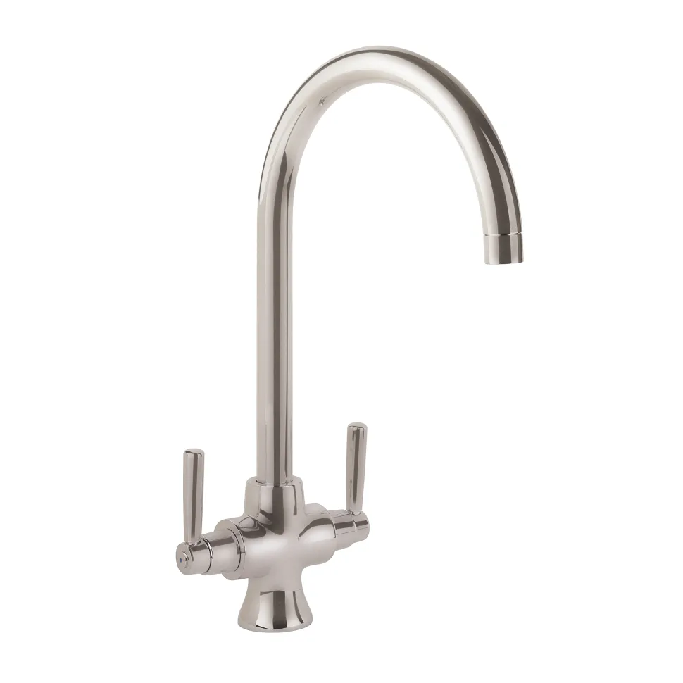 Rangemaster Cruciform Monobloc Kitchen Sink Mixer Tap - Brushed Nickel