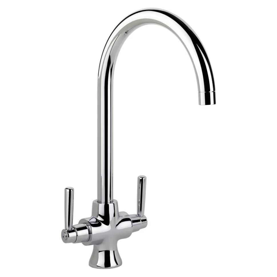 Rangemaster Cruciform Twin Lever Monobloc Kitchen Mixer Tap