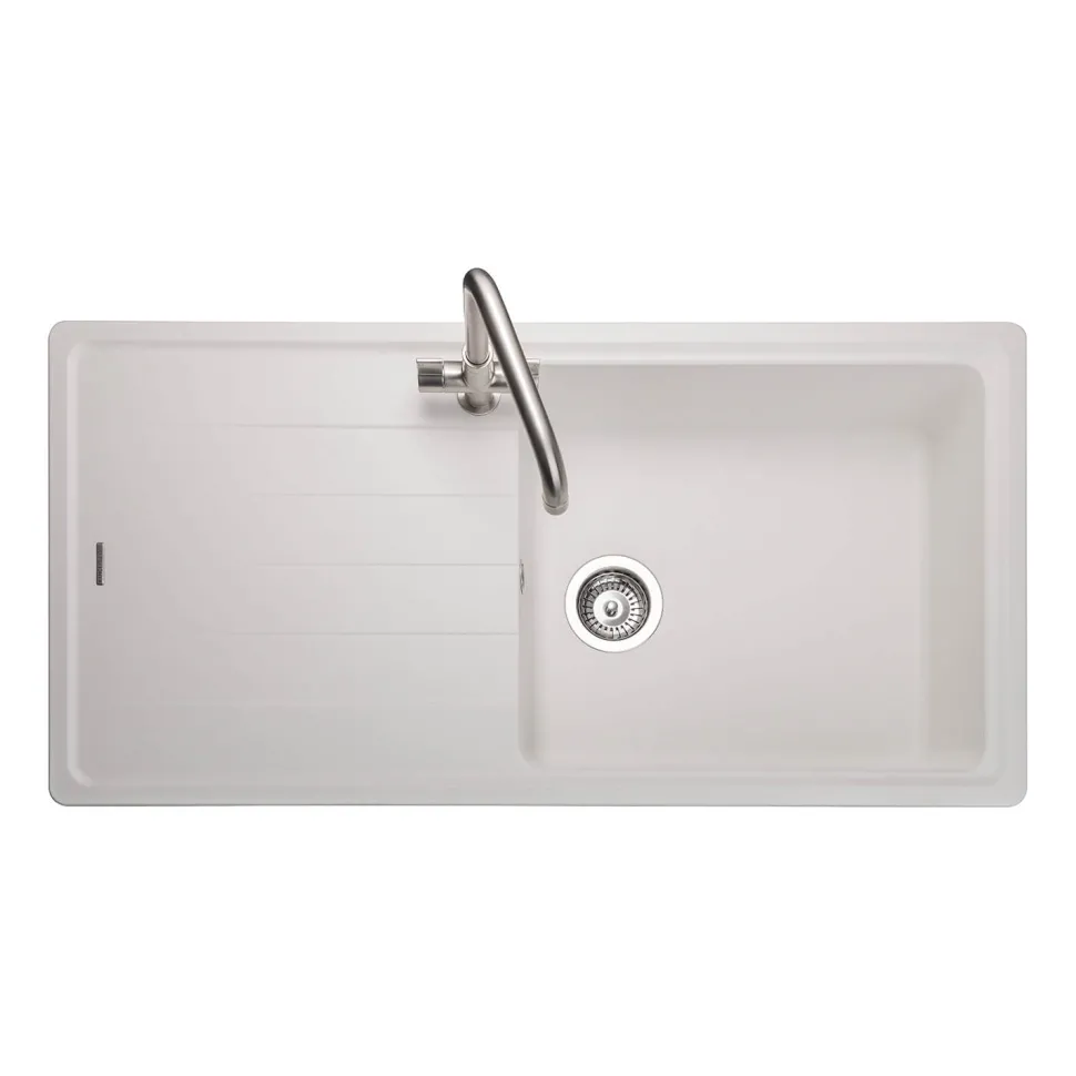 Rangemaster Elements 1 Bowl Igneous Granite Composite Kitchen Sink & Waste Kit - 1000 x 500mm