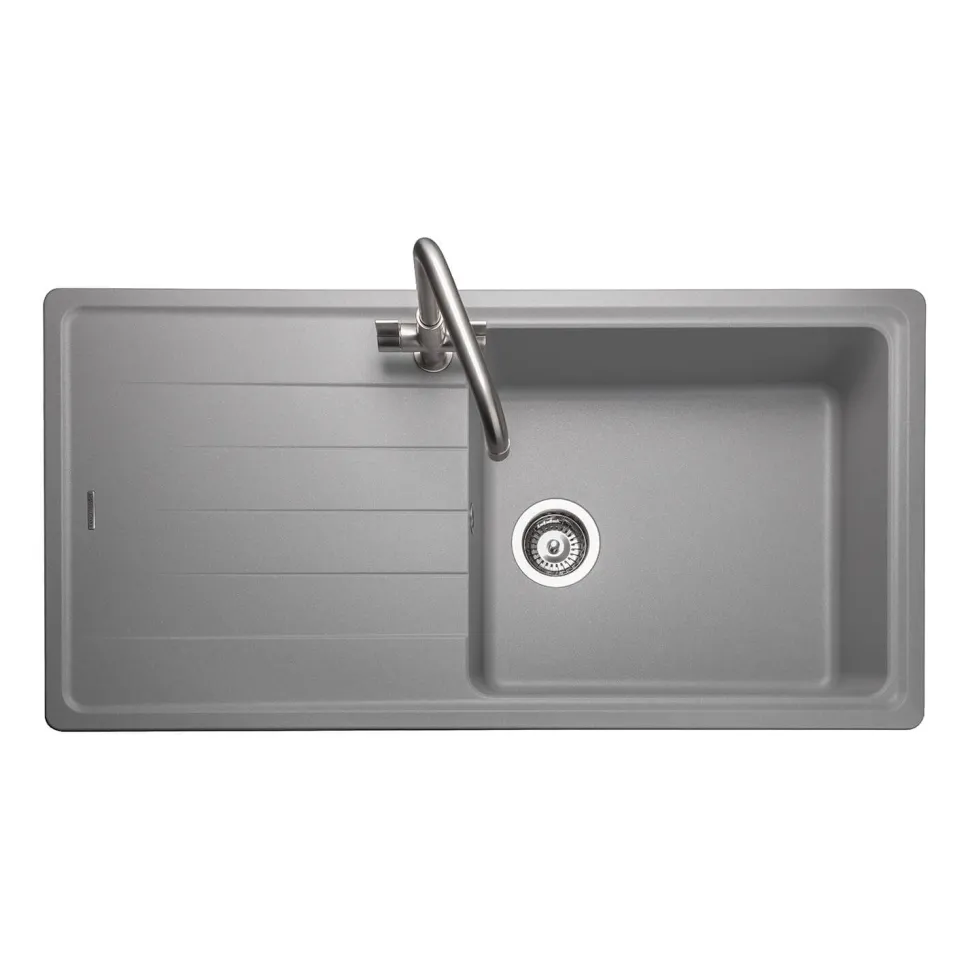 Rangemaster Elements 1 Bowl Igneous Granite Composite Kitchen Sink & Waste Kit - 1000 x 500mm