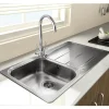 Rangemaster Glendale 1 Bowl Brushed Stainless Steel Sink & Waste Kit with Reversible Drainer - 950 x 508mm