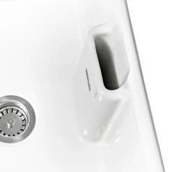 Rangemaster Grange Belfast 1 Bowl Gloss White Fireclay Ceramic Kitchen Sink & Waste - 595 x 455mm