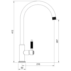 Rangemaster Hemlock Single Lever Mono Kitchen Mixer Tap