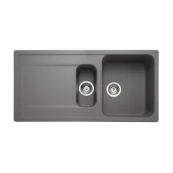 Rangemaster Loa 1.5 Bowl Igneous Granite Kitchen Sink with Reversible Drainer & Waste Kit - 1000 x 500mm