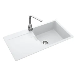 Rangemaster Mayon Large 1 Bowl Igneous Granite Kit Kitchen Sink & Waste Kit with Reversible Drainer - 1000 x 510mm