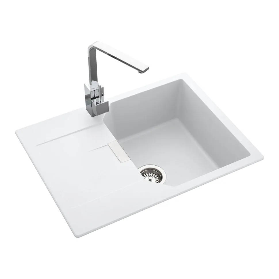 Rangemaster Mayon Ultra Compact 1 Bowl Igneous Granite Kitchen sink & Waste Kit with Reversible Drainer - 690 x 510mm