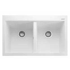 Rangemaster Oridian Inset 2 Bowl Igneous Granite Composite Kitchen Sink & Waste Kit - 790 x 500mm