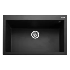 Rangemaster Oridian Inset 1 Bowl Igneous Granite Composite Kitchen Sink & Waste Kit - 790 x 500mm