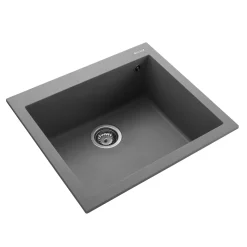 Rangemaster Oridian Inset 1 Bowl Igneous Granite Composite Kitchen Sink & Waste Kit - 570 x 500mm