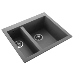 Rangemaster Oridian Inset 1.5 Bowl Igneous Granite Composite Kitchen Sink & Waste Kit - 590 x 500mm