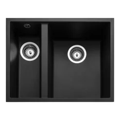 Rangemaster Oridian Undermount 1.5 Bowl Igneous Granite Composite Kitchen Sink & Waste Kit - 560 x 440mm