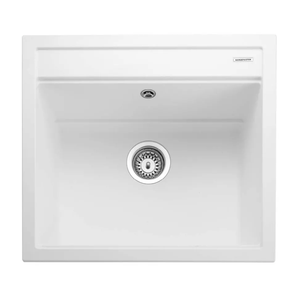 Rangemaster Prato Inset 1 Bowl Igneous Granite Composite Kitchen Sink & Waste Kit - 570 x 510mm