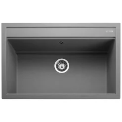 Rangemaster Prato Inset 1 Bowl Igneous Granite Composite Kitchen Sink & Waste Kit - 790 x 510mm