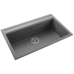 Rangemaster Prato Inset 1 Bowl Igneous Granite Composite Kitchen Sink & Waste Kit - 790 x 510mm