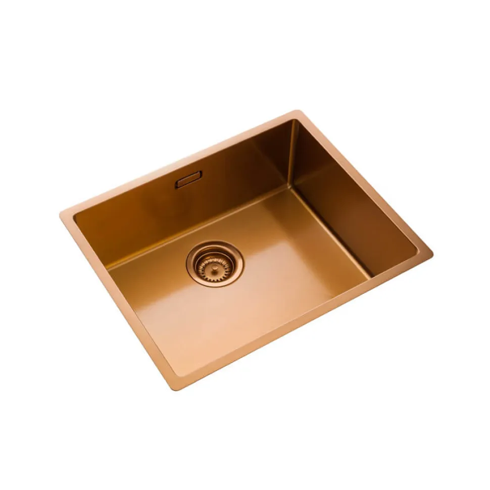 Rangemaster Spectra 1 Bowl Inset or Undermount Stainless Steel Kitchen Sink & Waste - 540 x 440mm