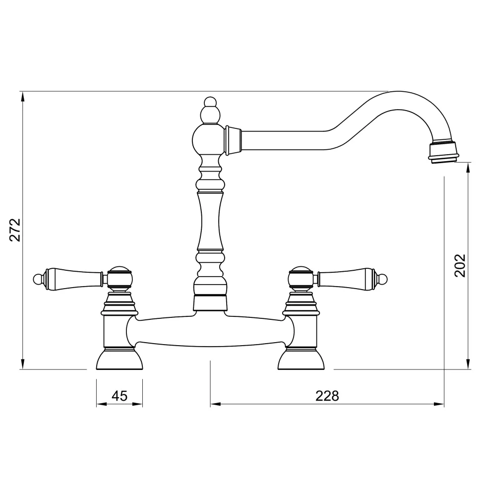 Rangemaster Waverley Bridge Kitchen Mixer Tap