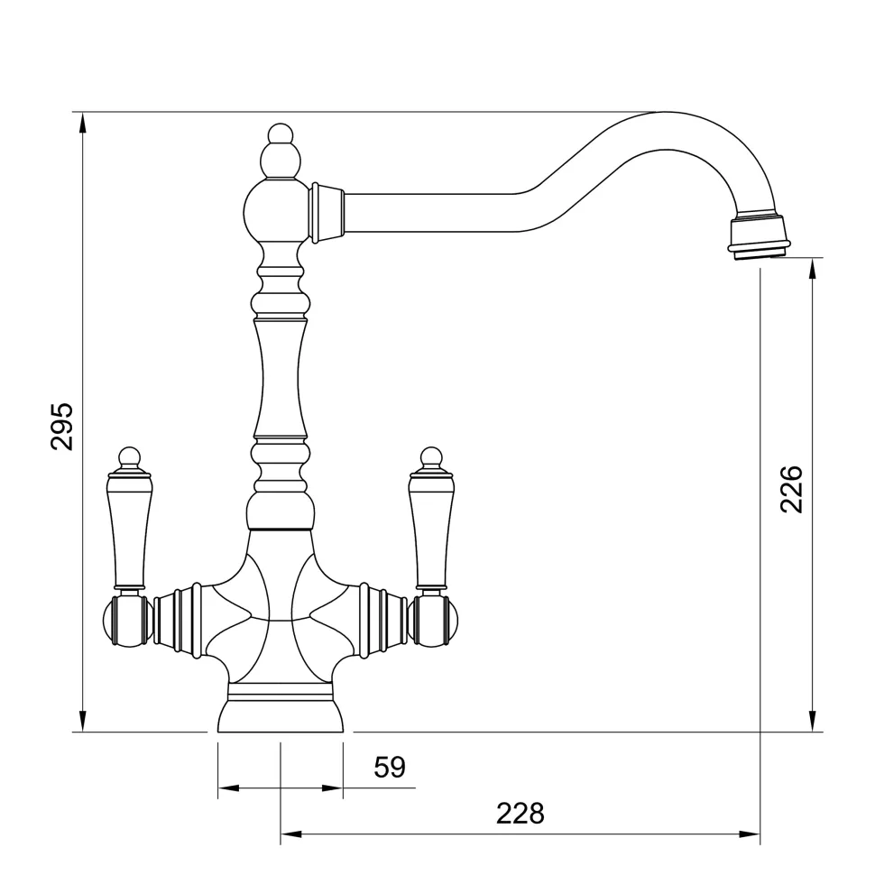 Rangemaster Waverley Mono Kitchen Mixer Tap